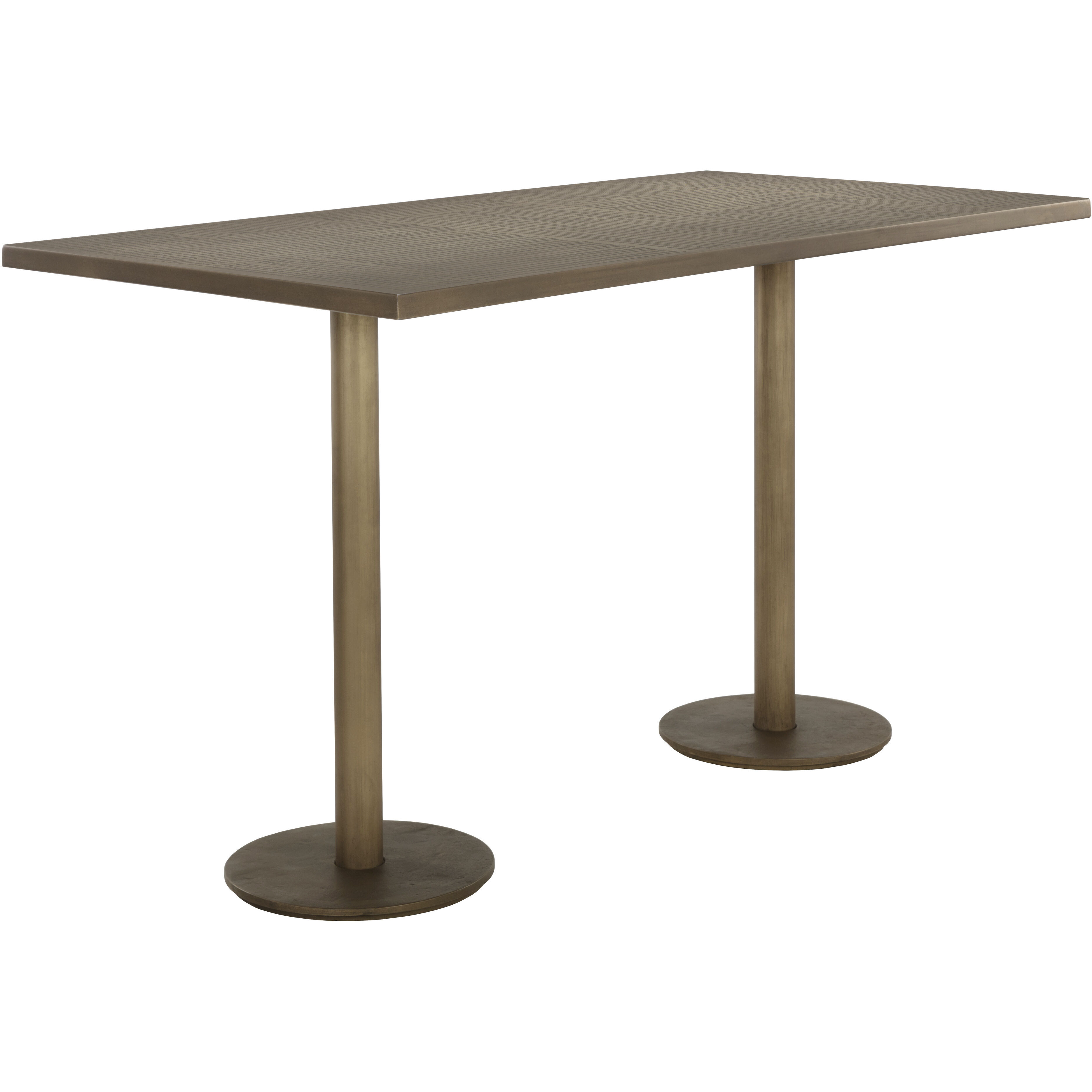 Corina Antique Brass Bar Table